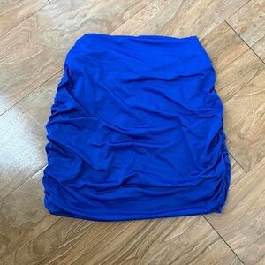 Vibrant Blue Ruched Skirt